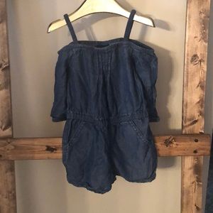 Toddler denim romper